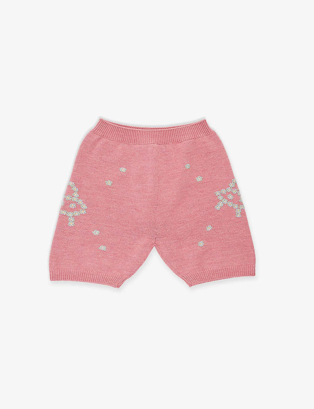 Gucci Floral-embroidered Knitted Wool Shorts 8-12 Years 1 Gucci Floral-embroidered Knitted Wool Shorts 8-12 Years