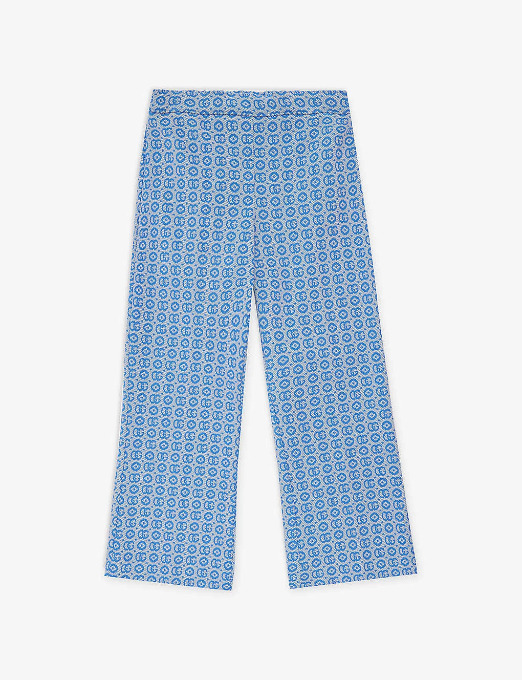 Gucci Jacquard-print Flared-leg Stretch-woven Trousers 6-12 Years 1 Gucci Jacquard-print Flared-leg Stretch-woven Trousers 6-12 Years