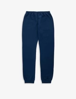 Gucci Logo-patch Elasticated-waist Cotton-jersey Jogging Bottoms 4-12 Years -Kid Couture R04160357 PRUSSIANBLUEMX ALT02