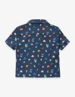 Reiss Archer Relaxed-fit Woven Shirt 4-9 Years -Kid Couture R04160591 NAVY ALT02