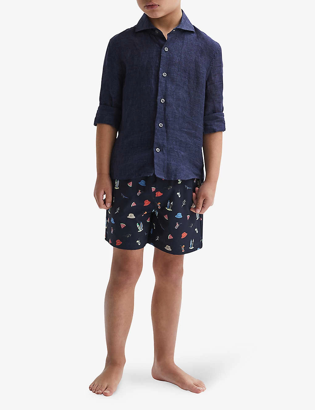 Reiss Augustus Beach-print Stretch Recycled-polyester Shorts 4-12 Years 3 Reiss Augustus Beach-print Stretch Recycled-polyester Shorts 4-12 Years - Image 3