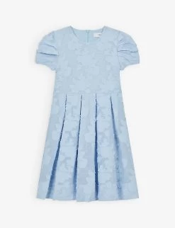 Reiss Amalie Floral-textured Cotton-blend Dress 4-12 Years