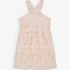 Reiss Callie Cross-back Lace And Cut-out Cotton Dress 4-12 Years