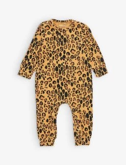 Mini Rodini Basic Leopard-print Long-sleeve Jumpsuit 1-9 Months