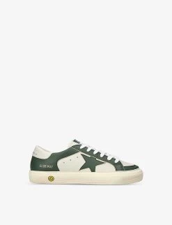 Golden Goose May Panelled Leather Low-top Trainers 6 Months-5 Years