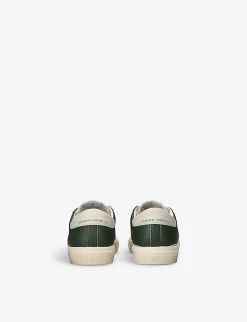 Golden Goose May Panelled Leather Low-top Trainers 6-9 Years -Kid Couture R04165005 GREEN ALT03