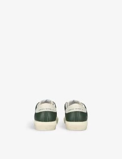 Golden Goose May Star-embellished Leather Low-top Trainers 9-10 Years -Kid Couture R04165006 GREEN ALT03