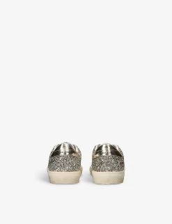 Golden Goose May Star-embellished Glitter Leather Low-top Trainers 6-9 Years -Kid Couture R04165018 GOLDCOMB ALT03