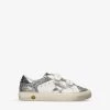 Golden Goose May Glitter Star-embellished Leather Trainers 6-9 Years