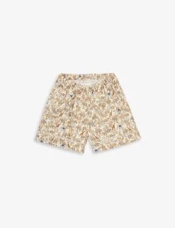 Verbena Graphic-print Elasticated-waist Organic-cotton Shorts 9 Months-3 Years