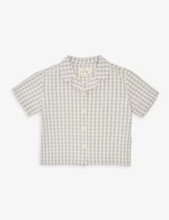 Kim Check-seersucker Organic-cotton Shirt 9 Months-3 Years
