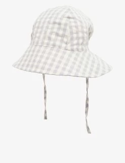 Kim Gingham-print Wide-brim Organic-cotton Bucket Hat 3 Months-4 Years