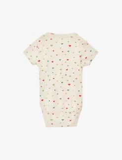 Minnie Heart-print Wrap-over Organic-cotton Babygrow 0-6 Months -Kid Couture R04166469 MULTIHEARTS ALT02