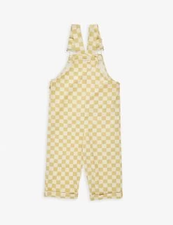 Checkerboard Straight-leg Organic-cotton Dungarees 6 Months-4 Years 5 Checkerboard Straight-leg Organic-cotton Dungarees 6 Months-4 Years -Kid Couture R04166825 OCHRE ALT02