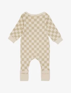 Milking It Strech-cotton Romper 0-12 Months -Kid Couture R04166827 TAUPE ALT02
