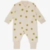 Smiley-face Graphic-print Stretch Organic-cotton Romper 0-12 Months