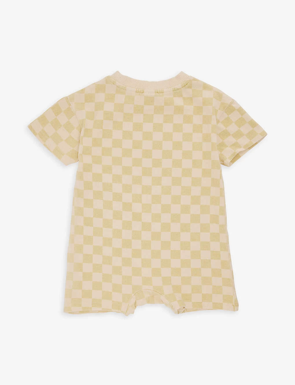 Check-print Short-sleeve Organic-cotton Romper 3-24 Months 3 Check-print Short-sleeve Organic-cotton Romper 3-24 Months - Image 3