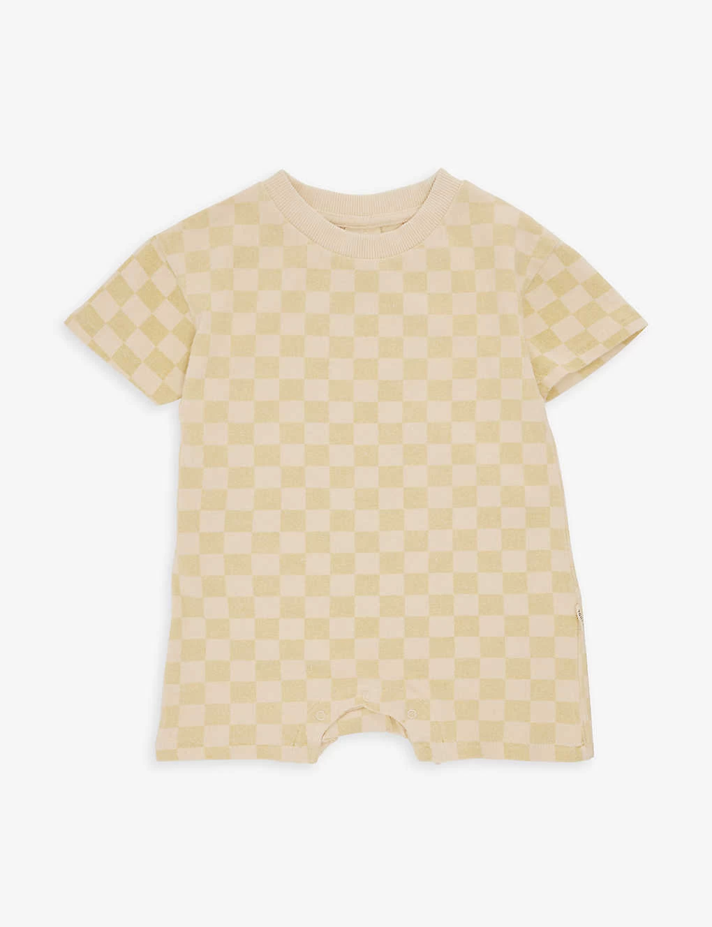 Check-print Short-sleeve Organic-cotton Romper 3-24 Months 1 Check-print Short-sleeve Organic-cotton Romper 3-24 Months
