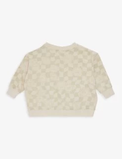 Checked Organic-cotton Sweatshirt 3 Months-4 Years -Kid Couture R04166835 SAGE ALT02