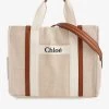 Chloé Brand-print Jute And Cotton-blend Baby Changing Bag