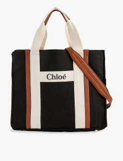 Chloé Brand-print Cotton-canvas Baby Changing Bag