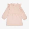 Chloé Ruffled Floral-embroidered Cotton-jersey Dress 6 Months-3 Years