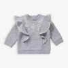 Chloé Logo-embroidered Frilled-trim Cotton-jersey Sweatshirt 6-36 Months