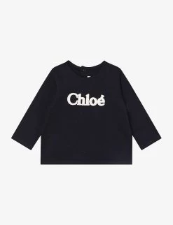 Chloé Logo-appliqué Organic-cotton Top 6 Months - 3 Years