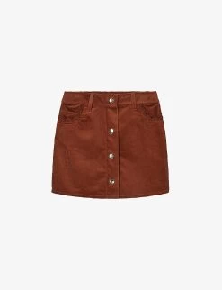 Chloé Logo-embroidered Stretch-corduroy Skirt 8-14 Years