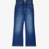 Chloé Embroidered-branding Flared-leg Denim-blend Jeans 6-14 Years