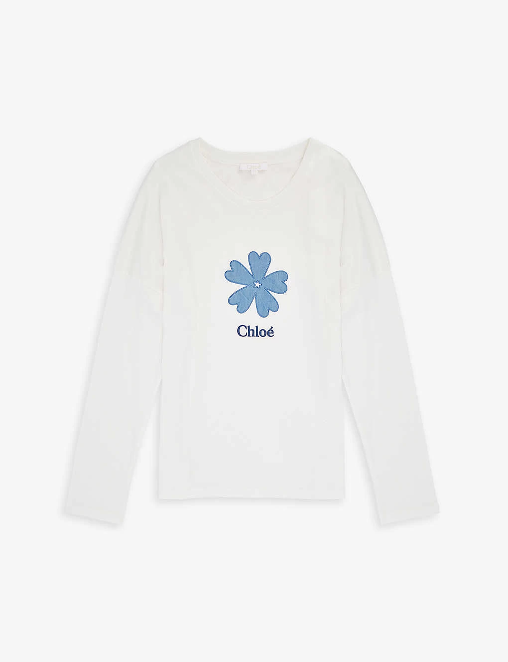 Chloé Logo-embroidered Floral-appliqué Cotton-jersey T-shirt 4-14 Years 1 Chloé Logo-embroidered Floral-appliqué Cotton-jersey T-shirt 4-14 Years
