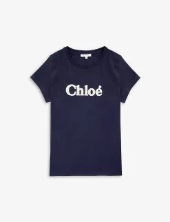 Chloé Logo-embroidered Short-sleeved Cotton-jersey T-shirt 4-14 Years