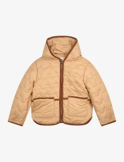 Chloé Floral-embroidered Quilted Recycled-polyester Jacket 4-14 Years