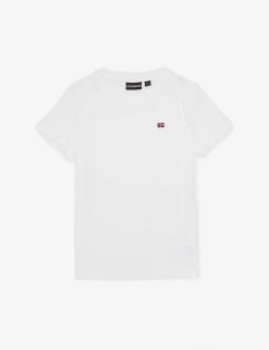 Napapijri Logo-embroidered Cotton-jersey T-shirt 4-16 Years