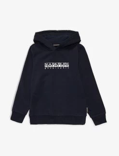 Napapijri Logo-print Cotton-blend Hoody 4-14 Years