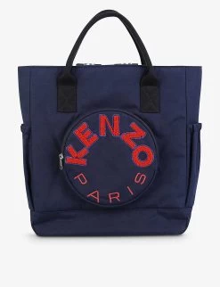 Kenzo Logo-embroidered Canvas Changing Bag