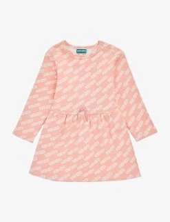 Kenzo Logo-print Drawstring-waist Cotton-jersey Dress 6 Months-4 Years