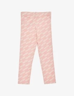 Kenzo Logo-print Stretch-cotton Leggings 6 Months-4 Years -Kid Couture R04167535 NUDE ALT02