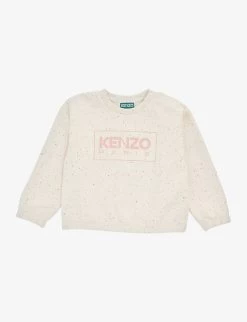 Kenzo Logo-print Melange Cotton-blend Sweatshirt 6 Months-4 Years