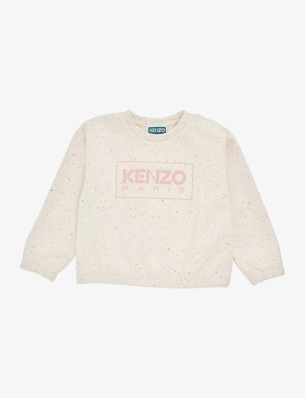 Kenzo Logo-print Melange Cotton-blend Sweatshirt 6 Months-4 Years 1 Kenzo Logo-print Melange Cotton-blend Sweatshirt 6 Months-4 Years