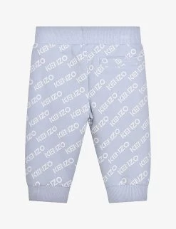Kenzo Logo-print Cotton-jersey Jogging Bottoms 6 Months - 4 Years -Kid Couture R04167543 PALEBLUE ALT02
