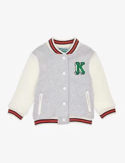 Kid Couture 17 Kenzo Logo-patch Colour-blocked Cotton-blend Cardigan 2-4 Years