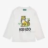 Kenzo Graphic Logo-print Long-sleeved Cotton-jersey T-shirt 6 Months-4 Years