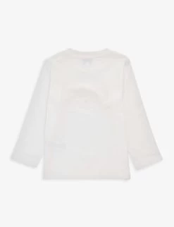 Kenzo Logo-print Long-sleeved Cotton-jersey T-shirt 6 Months-4 Years -Kid Couture R04167549 IVORY ALT02