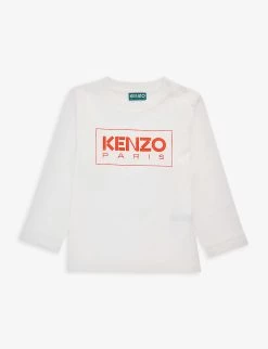 Kenzo Logo-print Long-sleeved Cotton-jersey T-shirt 6 Months-4 Years
