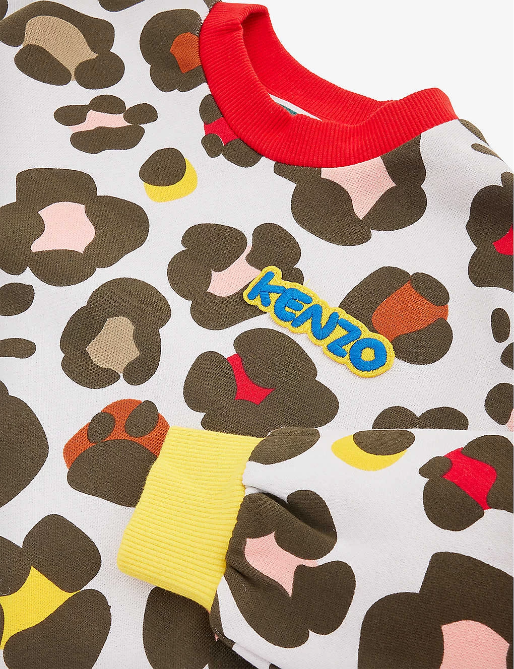 Kenzo Logo-patch Animal-print Cotton-blend Dress 4-14 Years 2 Kenzo Logo-patch Animal-print Cotton-blend Dress 4-14 Years - Image 2