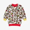 Kenzo Logo-patch Animal-print Cotton-blend Dress 4-14 Years