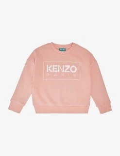 Kenzo Logo-print Long-sleeve Cotton-blend Sweatshirt 4-12 Years