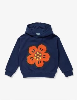 Kenzo Flower-print Cotton-jersey Hoody 6-14 Years
