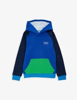 Kenzo Logo-print Contrast-panelled Cotton-jersey Hoody 4-12 Years